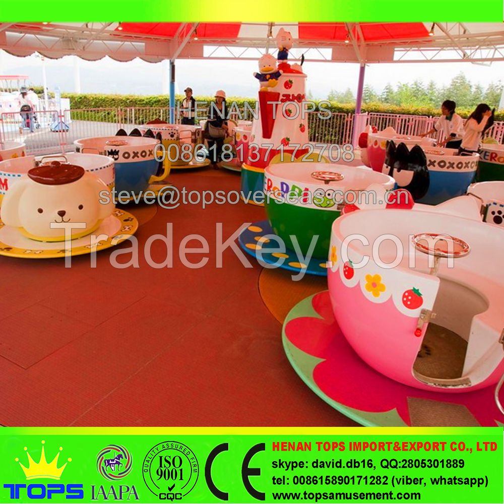 HENAN TOPS Amusement coffee cup rides tea cup rides for sale