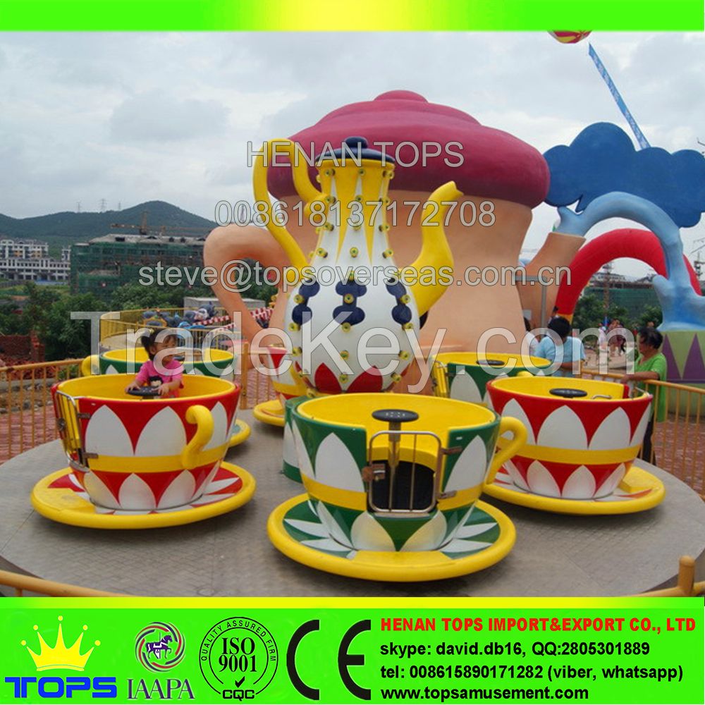 HENAN TOPS Amusement coffee cup rides\ tea cup rides for sale