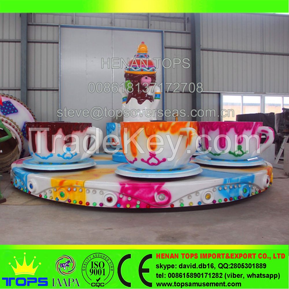 HENAN TOPS Amusement coffee cup rides\ tea cup rides for sale