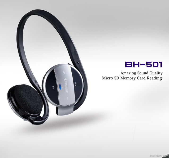 Sporty style Bluetooth headset BH-501 with SD card