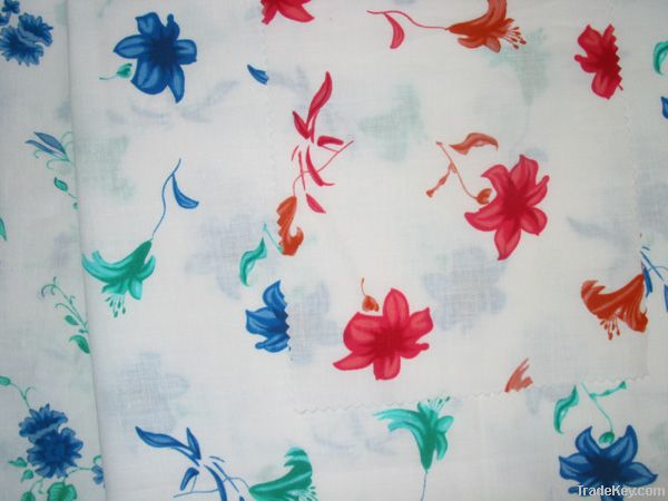 pure linen printed fabric with high quality