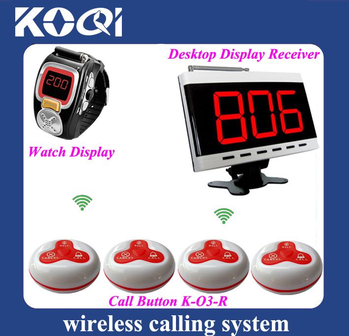 Wireless call pager system take a number system with wireless pager and call bell button