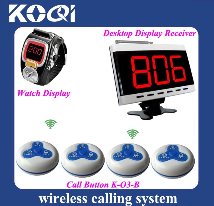 Wireless call pager system take a number system with wireless pager and call bell button