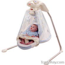 Price Papasan Baby Cradle Swing in Starlight White