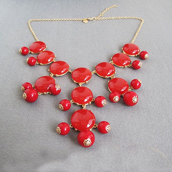 red bubble necklace, gifts, birthday, party, eleven colors,