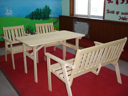 wooden outdoor furniture