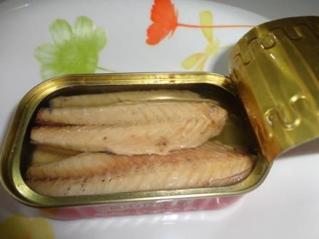 Canned mackerel fillets