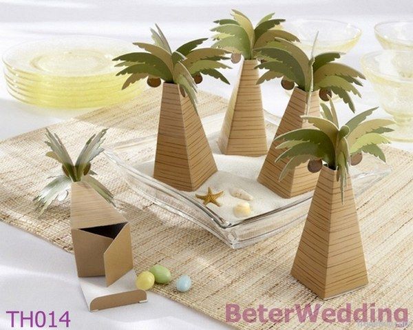 Palm Tree Wedding Favor Box use for party decoration Birthday gift