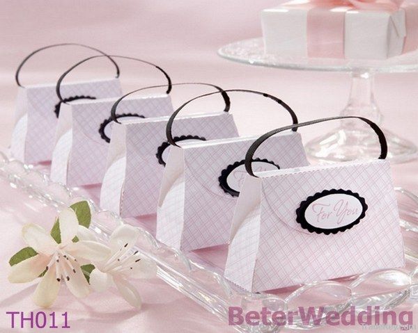 The Pink-Plaid Purse Wedding Favor Box