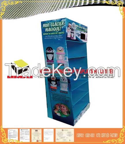 White Innovative Portable Flash PDQ Display For Promotion In Supermarket 