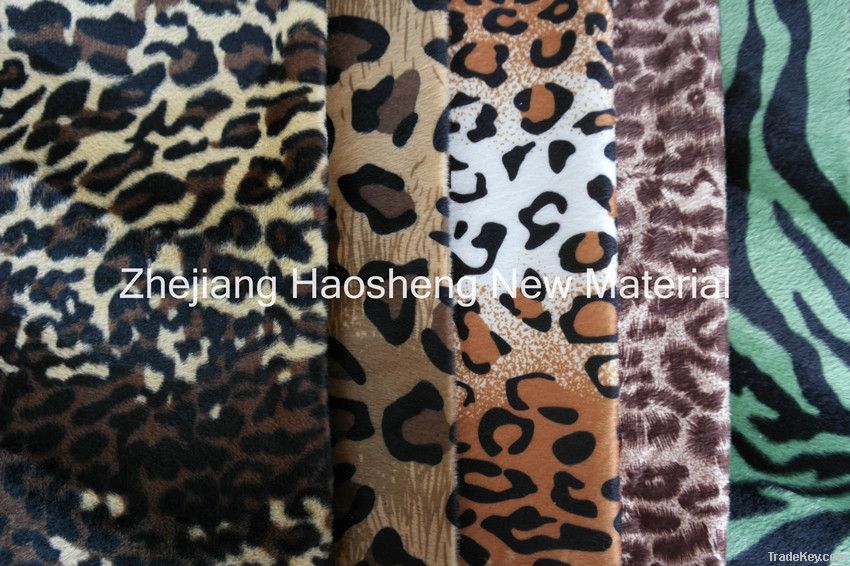100%Polyester Printed Veloba fabric with animal design