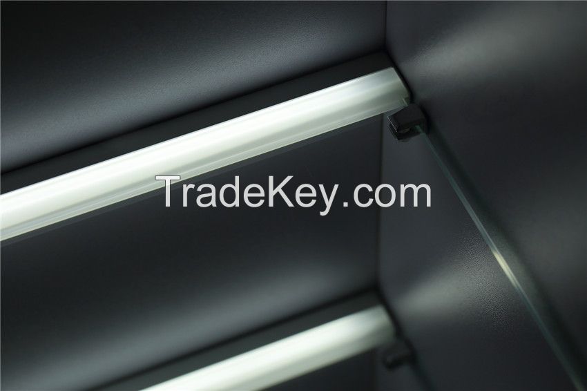 LED lighted glass shelf