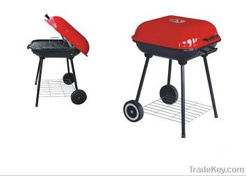 18'' Hamburger style charcoal grill with chrome plated cooking gril