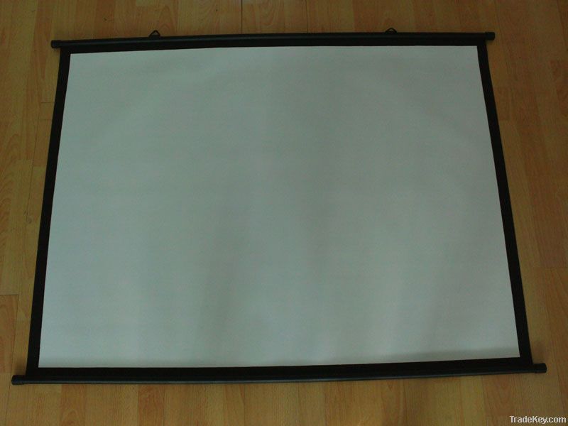 Simplified wall mount projection screen