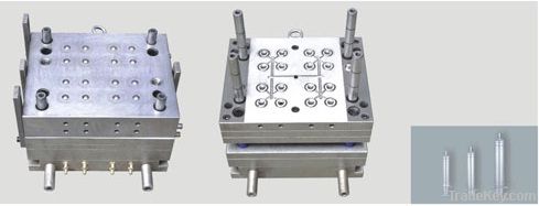 mould for syringes, needles, tubes and other medical devices