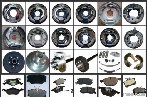 10'' Electric car trailer Brake assembly with parking