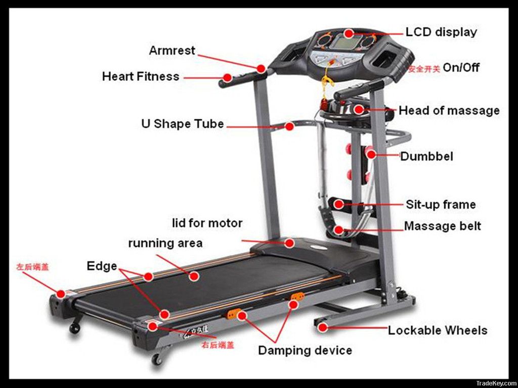 Fitness TR-1000D Folding Multifunctional Treadmill