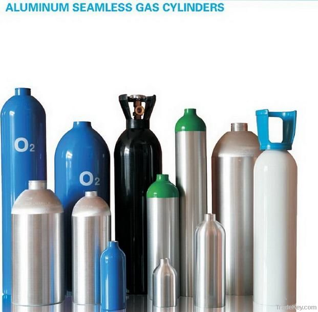 Aluminum oxygen gas cylinder 0.30L , 0.75L, 1L, 3L, 4L, 7L, 8L, 10L, 12L