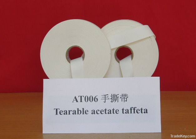 Tearable acetate taffeta