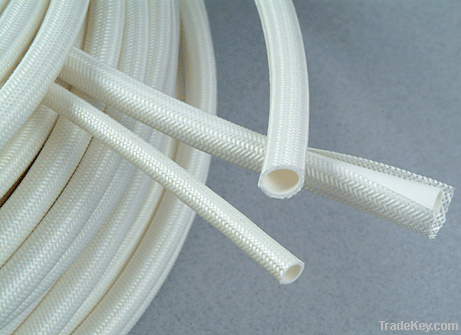 Silicone rubber fiberglass(rubber inside and fiber outside)sleeving