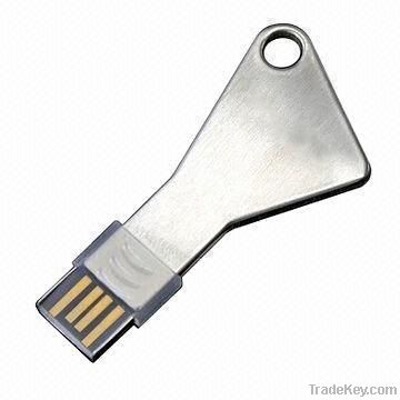 Triangle colorful aluminum USB key-shaped flash drive,