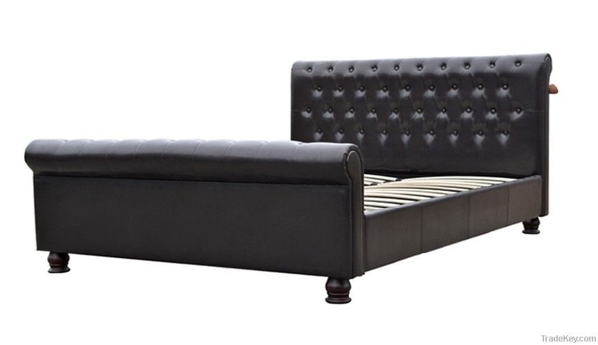 Upholstered Synthetic Leather Bed