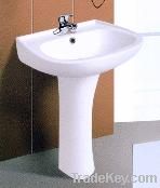 Bathroom Ware Ceramic Pedestal Basin Sinks HET-1101