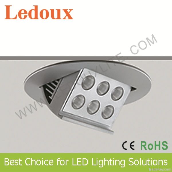 new arrival aluminum 6W led downlight with 360 rotating design