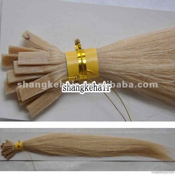 pvc bags colored AAA wholesale hot selling  human virgin flat hair