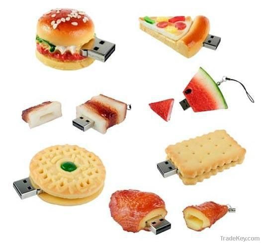 Hamburger USB PVC Food USB flash drive Rubber Food USB pen drive Food