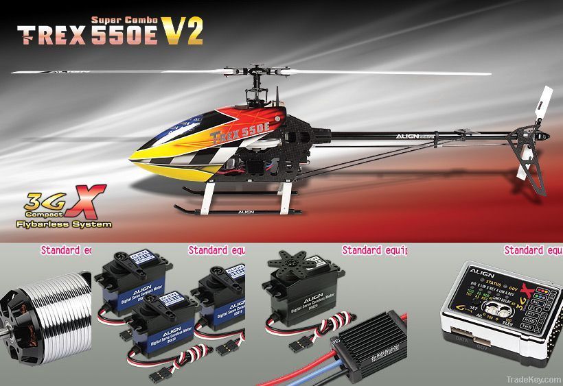 Align T-REX 550E 3GX Super Combo KX021008AT RC Helicopter