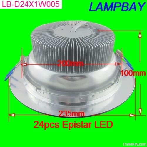 free shipping LED downlight 24W equal to 200W high lumens ceiling lamp