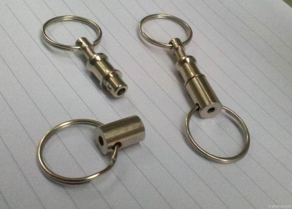 pull apart key ring/quick released key ring