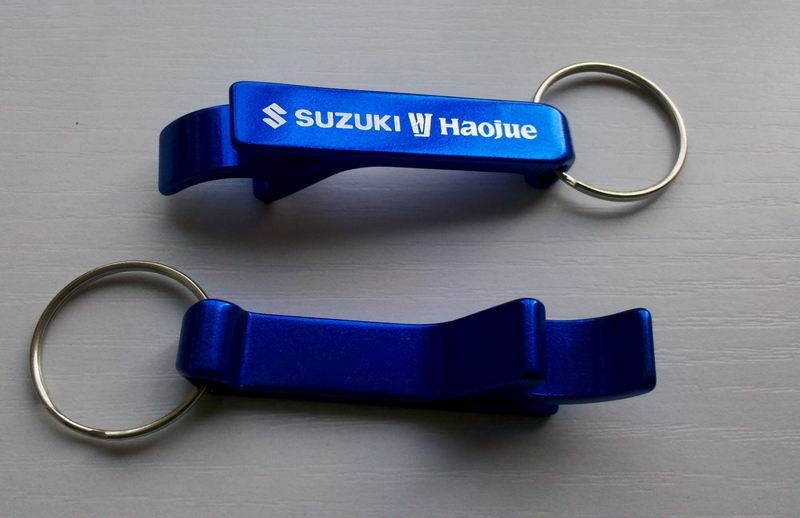 Blue Bottle Opener Keyring