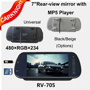 7 inch HD rear view mirror monitor with MP5 player, HD mp5 player(clip on)