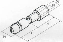 BULLET SHAPE MALE PRE-INSULATED TERMINAL