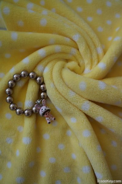 bright yellow flannel fleece blanket