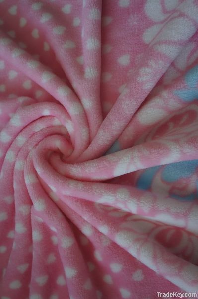 flower printed coral fleece blanket