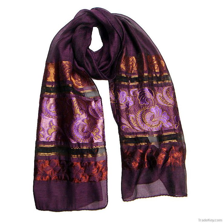 fashion jacquard polyester scarf