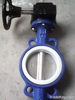 JIS marine worm gear wafer type butterfly valve