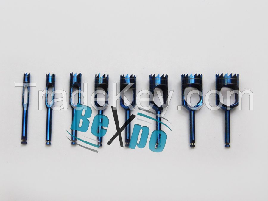 Titanium blue Trephine Drills Kit