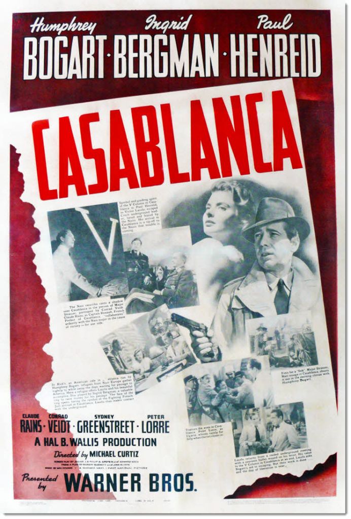 Casablanca - Humphrey Bogart Movie Canvas Art Print