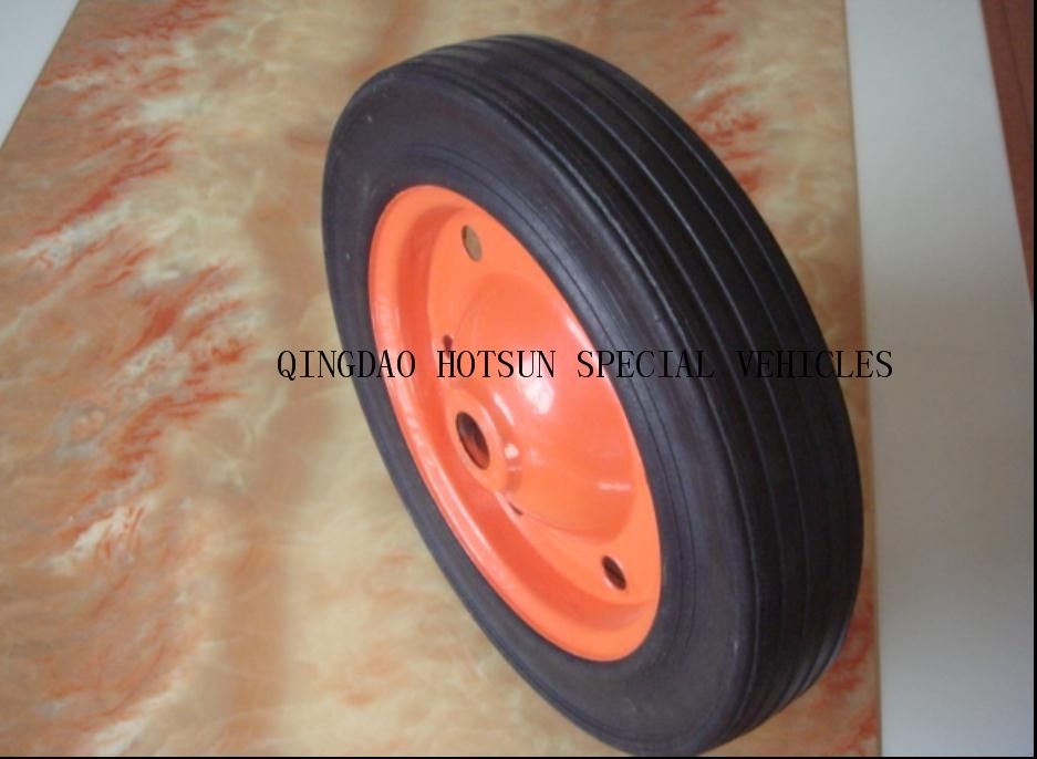 Solid rubber wheel, wheel barrow wheel 13*3