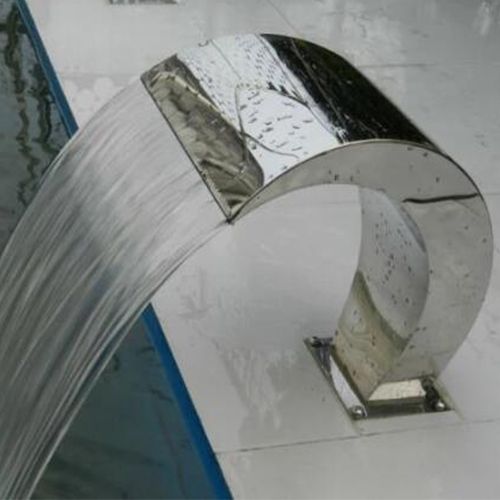 Stainless steel swimming pool garden water feature waterfall