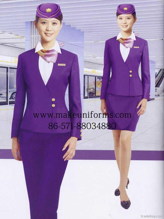 Purple Stewardess Uniform