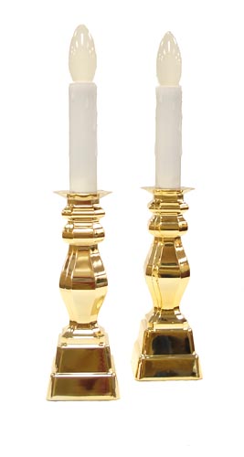 Set of 2 Battery Operated Multi Function LED Christmas Candle Lamps 12