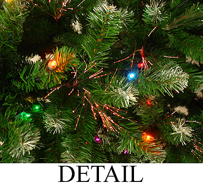 6.5' Frosted Noble Fiber Optic Artificial Christmas Tree - Multi Light