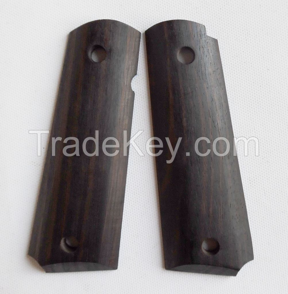 colt 1911 ebony wood grips 001