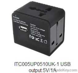 worldwide travel adaptor plug socket with usb charger