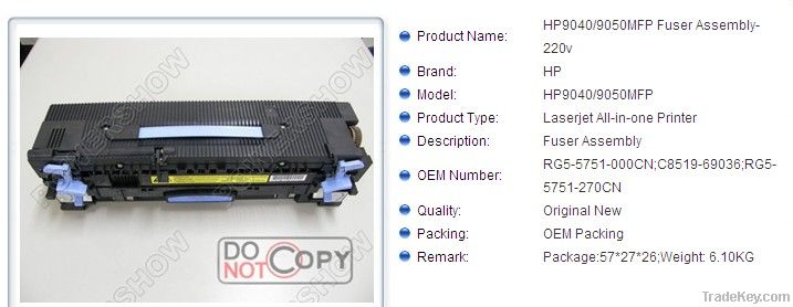 Original new HP9040/9050MFPFuser Assembly RG5-5751-000CN printer parts